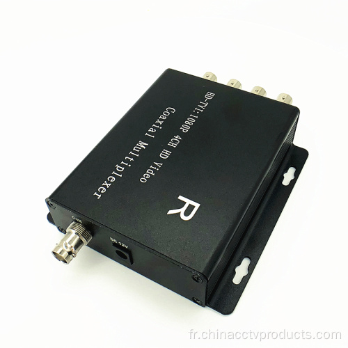 Multiplexeur vidéo coaxial 4 canaux HD-CVI / TVI / AHD